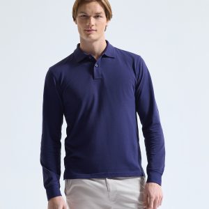 Men's classic fit long sleeved polo