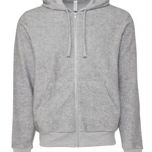 Unisex sueded fleece full-zip hoodie