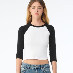 Women’s micro rib 3/4 raglan baby t-shirt
