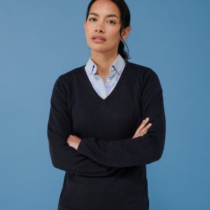 Women's 12 gauge v-neck jumper