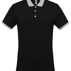 Two-tone piqué polo shirt