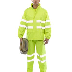 High-viz waterproof suit