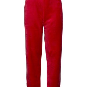 The kids Ribbon luxury Eskimo-style fleece pants