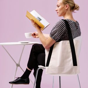 Dakota recycled contrast strap tote
