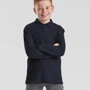 Kids long sleeve 65/35 polo