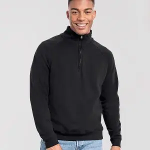 Iconic premium zip-neck sweat