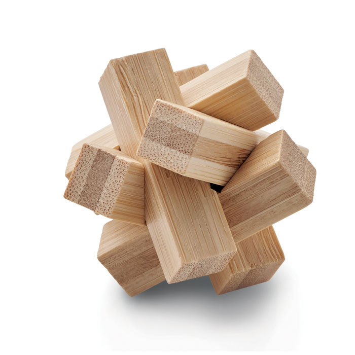CUBENATS Bamboo Brain Teaser Puzzle