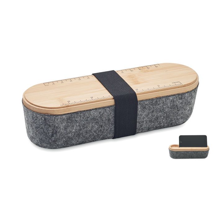 MILE Bamboo Lid RPET Pencil Case