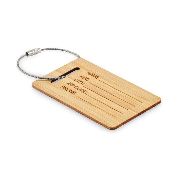 MIO Bamboo Luggage Tag