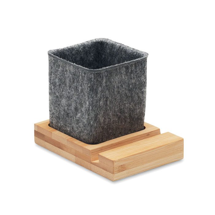 Orostan Bamboo Pen Holder Phone Stand