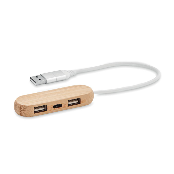 VINA C Bamboo USB Hub