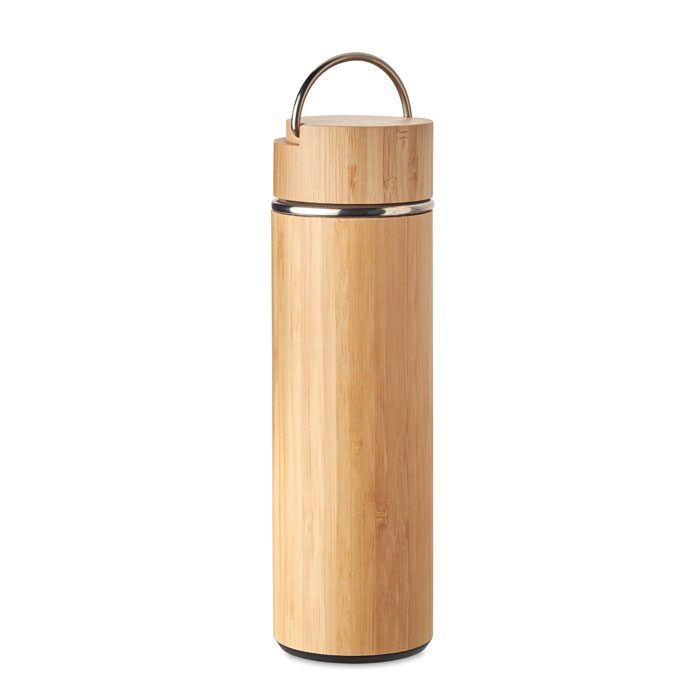 Tampere Bamboo Vacuum Flask with Tea Infuser