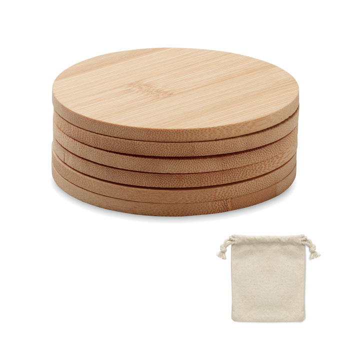 BAYIN Bamboo Coaster Set