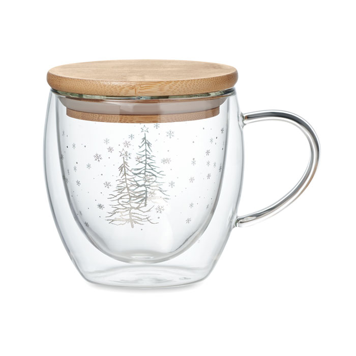 SIAN Borosilicate Glass Mug with Bamboo Lid