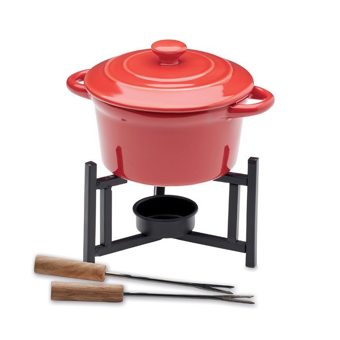 BIG KASE Ceramic Fondue Set for Two