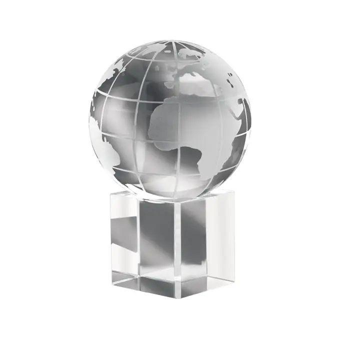 MUNDI Crystal Globe Paperweight