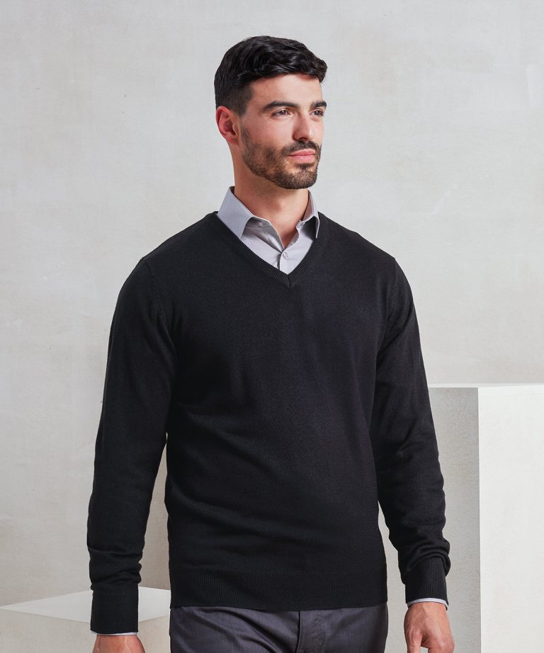 'Essential' acrylic v-neck sweater