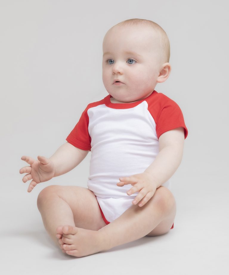 Essential short-sleeved baseball bodysuit