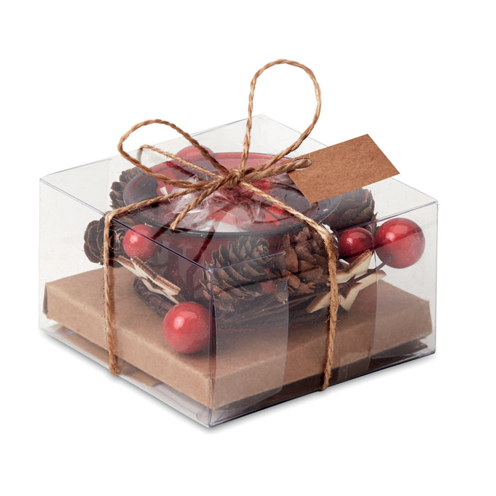 BOUGIE Glass Candle Holder with Ornaments