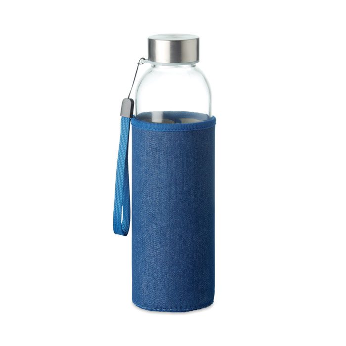 Utah Denim Glass Drinking Bottle