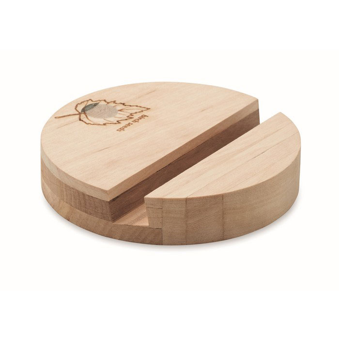 Grow Round Wooden Phone Stand