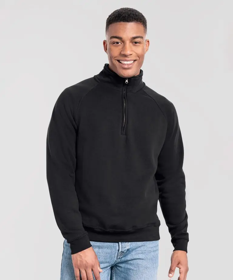 Iconic premium zip-neck sweat