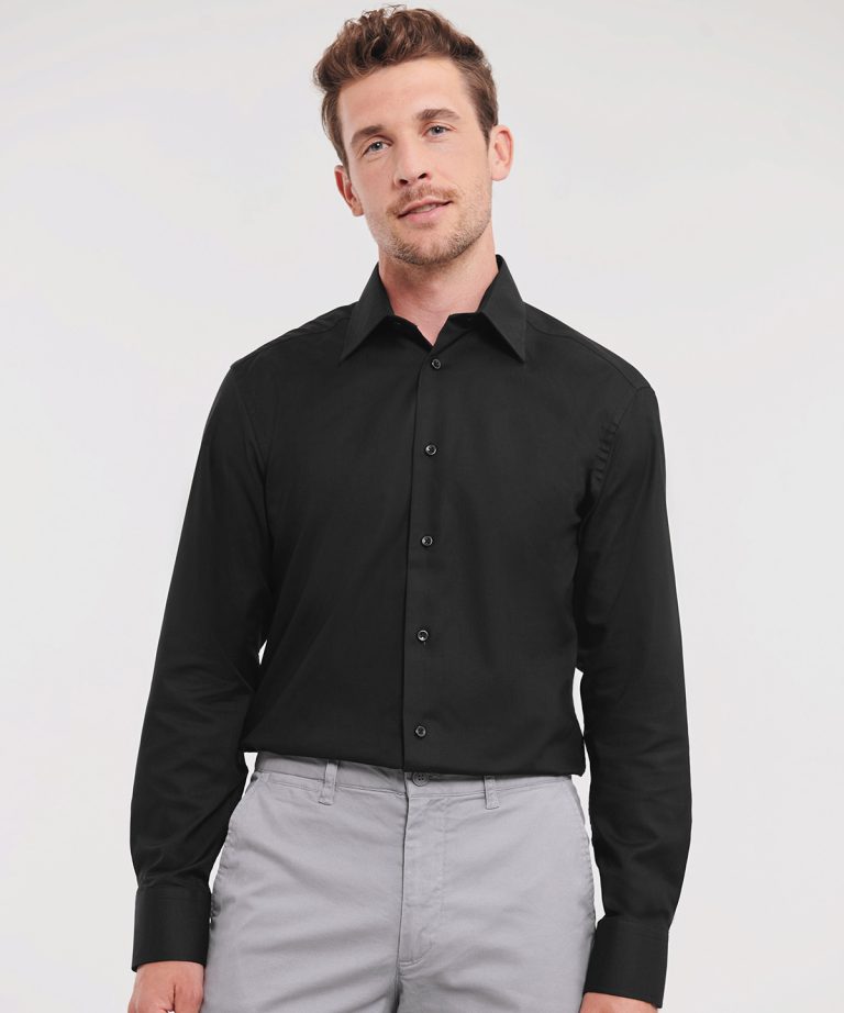 Long sleeve easycare tailored Oxford shirt