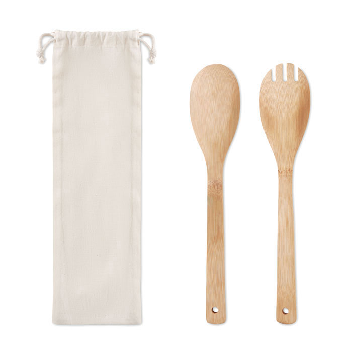 Mayen Bamboo Salad Servers Set