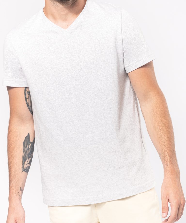 Men's short-sleeved V-neck T-shirt