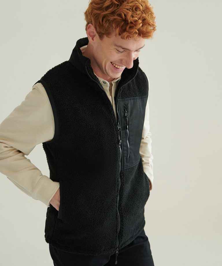 Recycled sherpa gilet