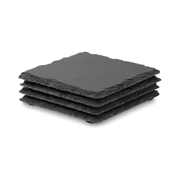 SLATE4 Slate Coaster Set
