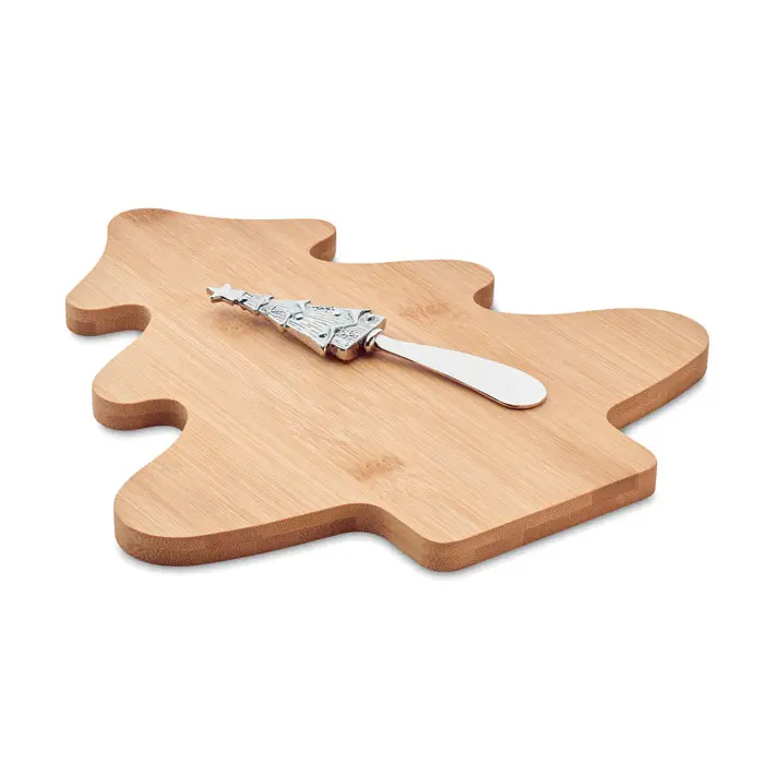 TREECHESSE Tree-Shaped Bamboo Cheeseboard Set