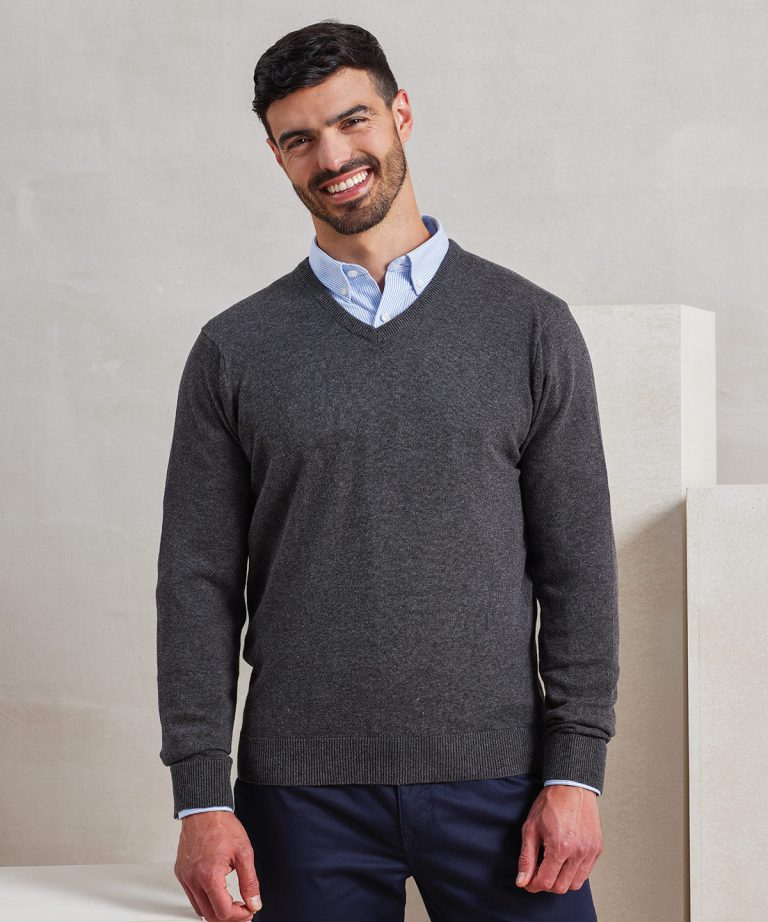 Premier V-neck knitted sweater