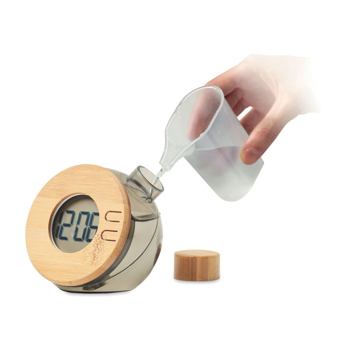 Droppy Lux Water-Powered LCD Desk Clock