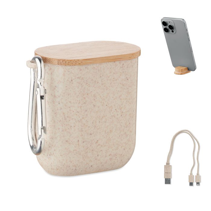 CABSTRA Wheat Straw Cable Set with Phone Stand