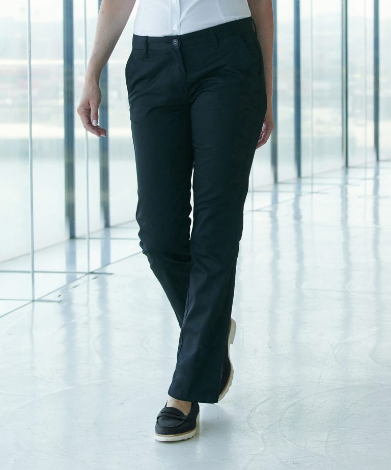 Women's 65/35 flat fronted chino trousers