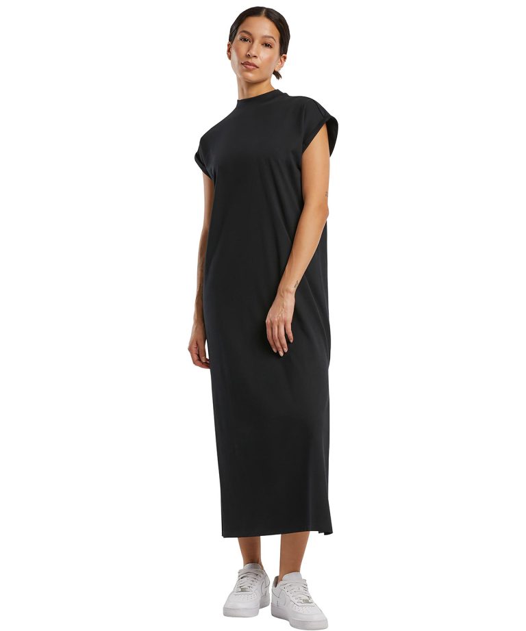 Build Your Brand Women’s long extended shoulder dress