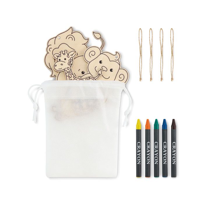 THEZOO Wooden Animal Painting Set