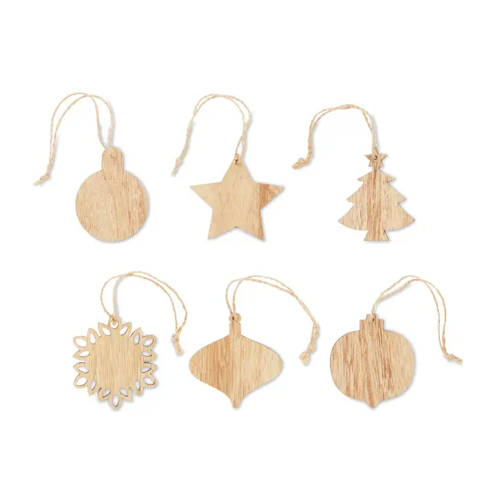 CHRISET Wooden Christmas Ornaments Set