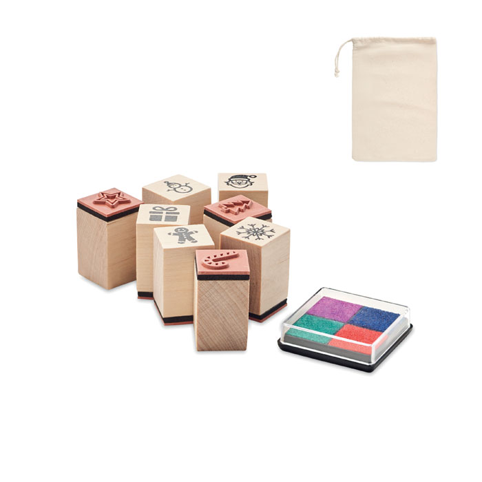 Stampie Wooden Christmas Stamp Set