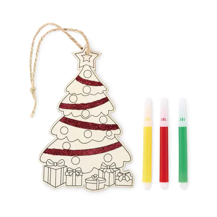 Colortree Wooden Christmas Tree Ornament