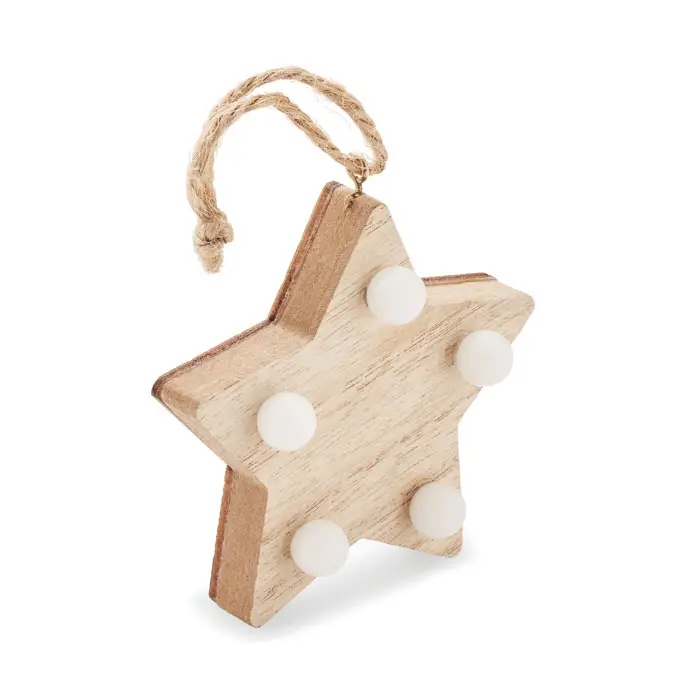LALIE Wooden LED Star Decoration