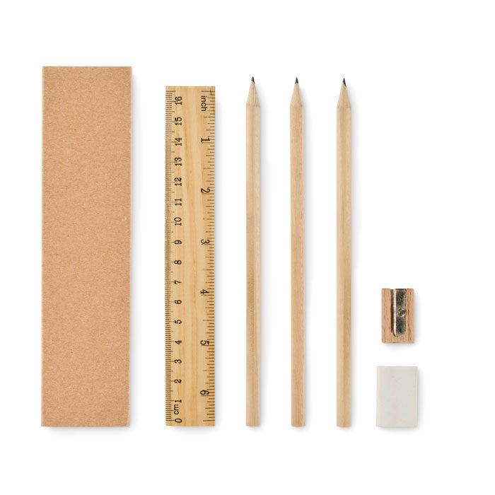 STOX Wooden Pencil Set Box