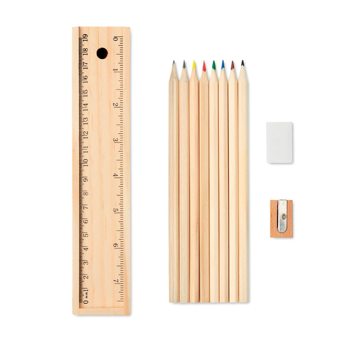 Wooden Stationery Set Box