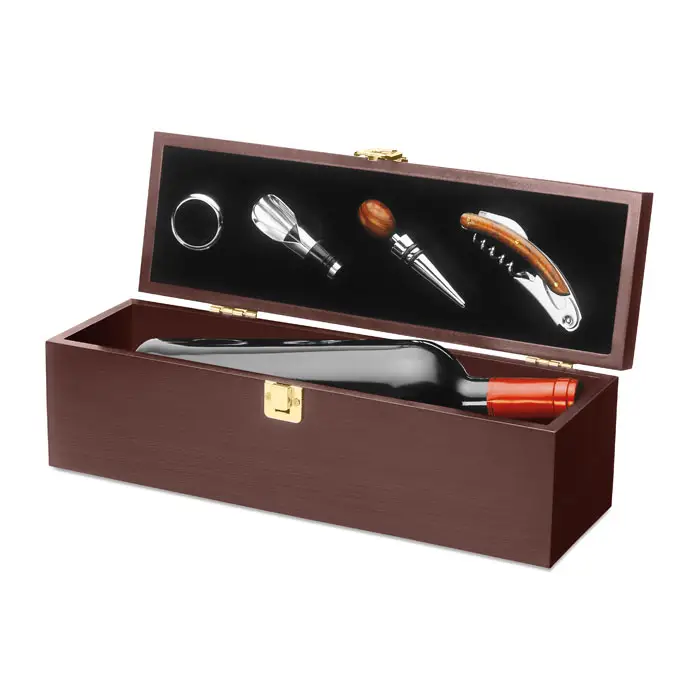 Costieres Wooden Wine Gift Box Set