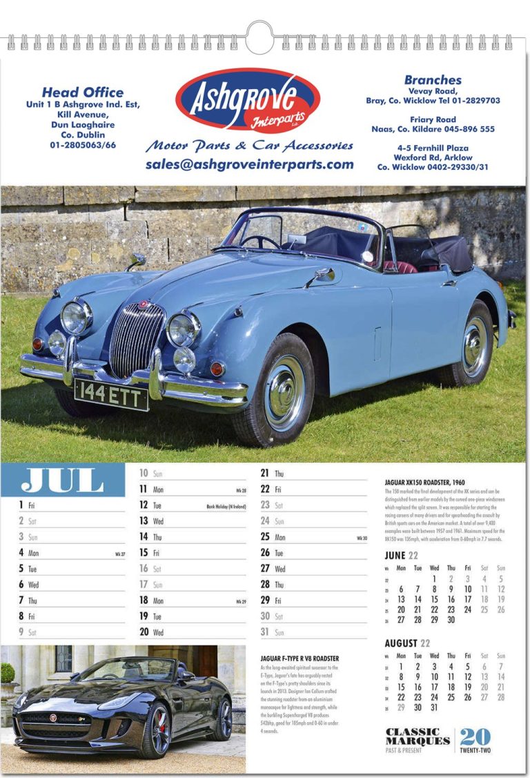 Bespoke A3 Pictorial Wall Calendars