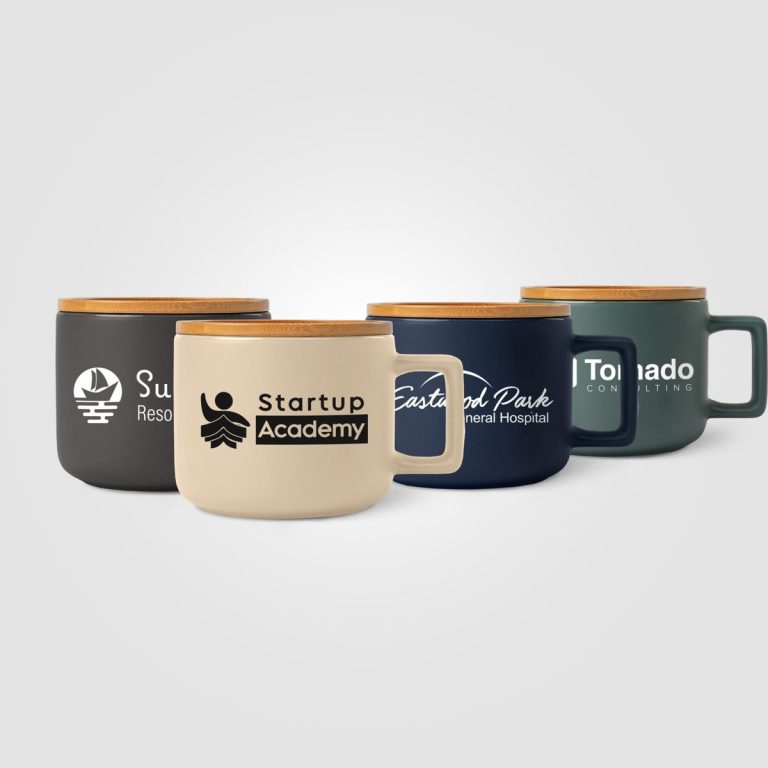 Café Virtuoso 355 ml Ceramic Mug with Bamboo Lid