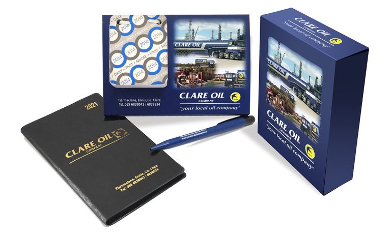 Branded Corporate Gift Pack: Calendar, Diary & Pen