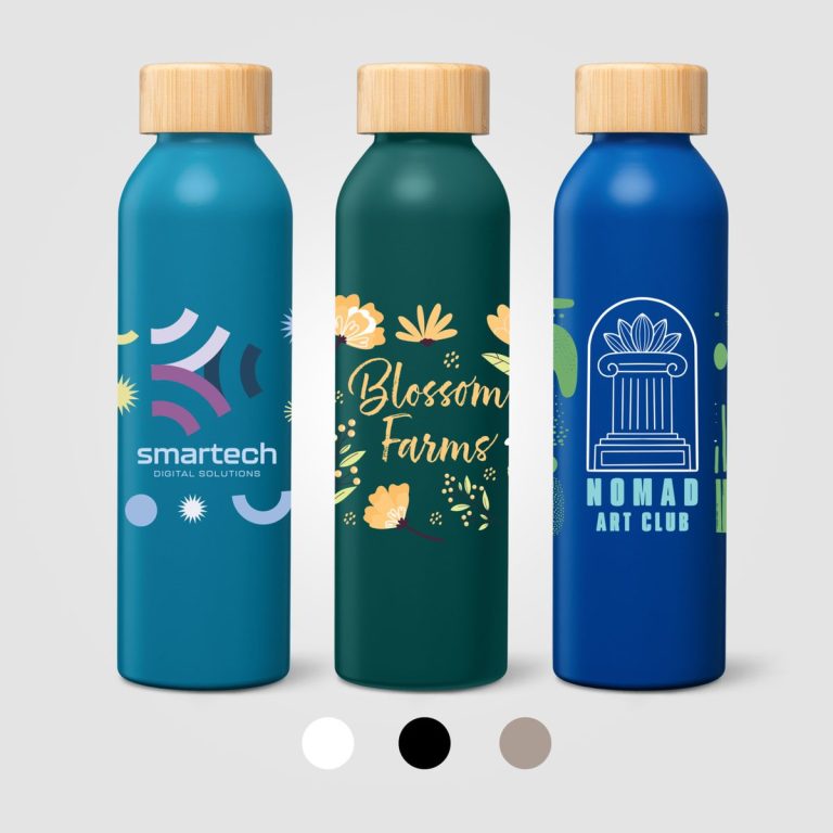 Eden Recycled Stainless Steel Bamboo Lid Water Bottle 590 ml