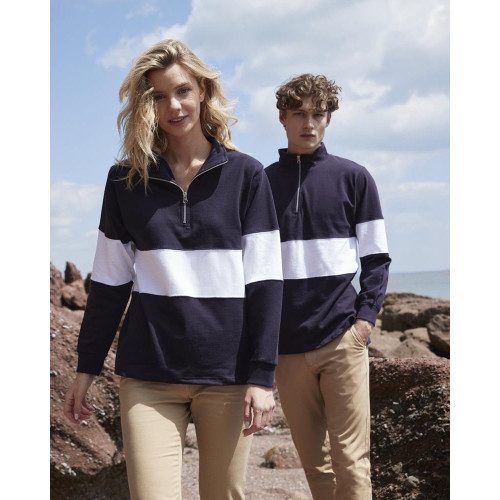 Front Row Panelled 1/4 Zip Sweatshirt